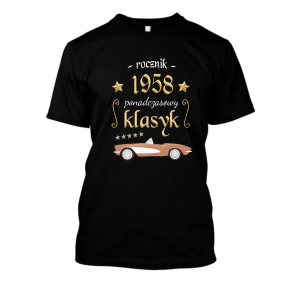 Koszulka na urodziny - ponadczasowy klasyk 1958 XXL Czarny