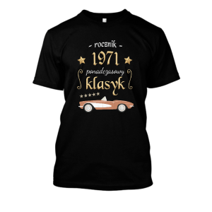 Koszulka na urodziny - ponadczasowy klasyk 1971 3XL Czarny