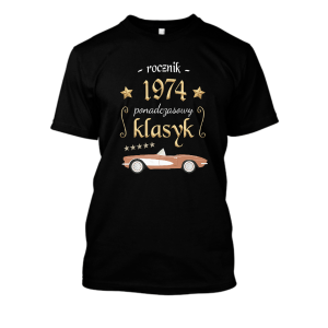 Koszulka na urodziny - ponadczasowy klasyk 1974 3XL Czarny
