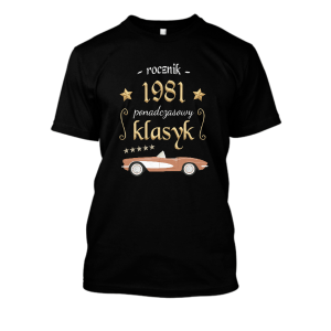 Koszulka na urodziny - ponadczasowy klasyk 1981 XXL Czarny
