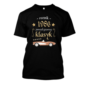 Koszulka na urodziny - ponadczasowy klasyk 1986 XXL Czarny