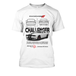 Koszulka bootleg Drift RWD - JDM Challenger Dodge XXL Biały Przód