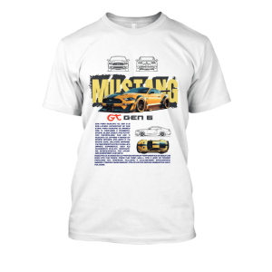 Koszulka bootleg Drift RWD - Mustang gt XXL Biały Przód