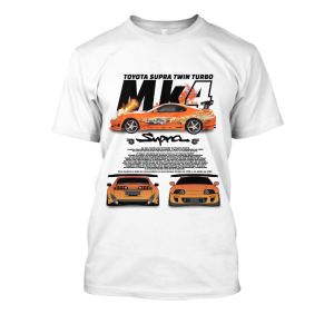 Koszulka bootleg Drift RWD - Toyota supra mk4 2 L Biały Plecy