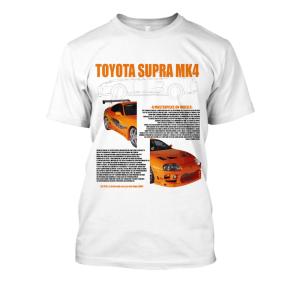 Koszulka bootleg Drift RWD - Toyota supra mk4 XXL Biały Przód