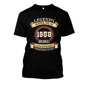Koszulka legendarny rocznik na prezent - 1958 XXL Czarny