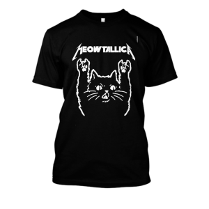 Koszulka bekowa muzyczna - meowtallica metal XXL Czarny