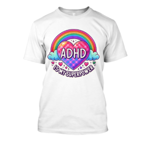 Bekowa koszulka ADHD - ADHD is my superpower XXL Biały