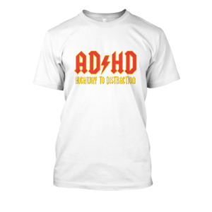 Koszulka bekowa muzyczna - ADHD XXL Biały
