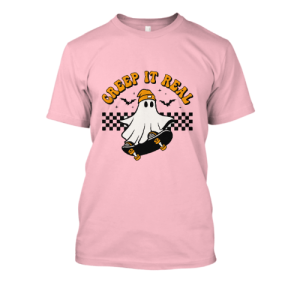 Koszulka na deske - creep it real sk8 or die XXL Różowy
