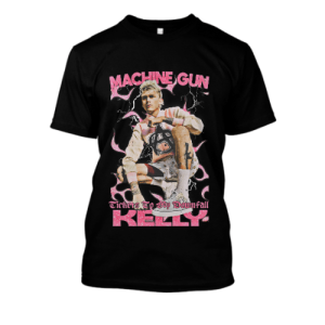 Koszulka bootleg rap / trap - Machine gun kelly MGK XXL Czarny