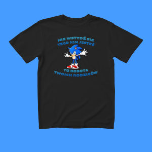 Bekowa koszulka bootleg - nie wstydź się tego kim jesteś Sonic XXL Czarny