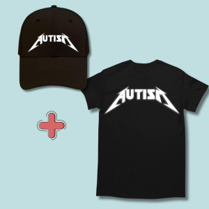 Bekowy prezent - Autism Metallica Czapka + Koszulka XXL Czarny