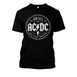 Koszulka merch metal rock ac dc 2 XXL Czarny