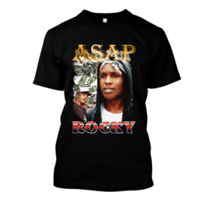 Koszulka merch rap Asap Rocky 1 bootleg XXL Czarny