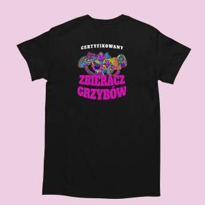 Śmieszna koszulka dla Grzybiarza - Certyfikowany zbierac grzybó XXL Czarny