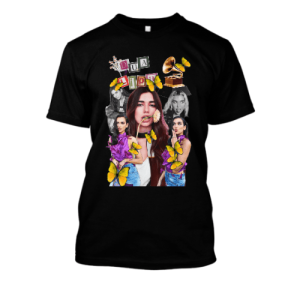 Koszulka bootleg pop / Dua lipa XXL Czarny