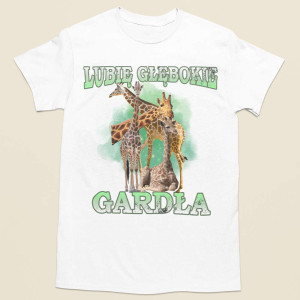 Śmieszna koszulka Bootleg memy - Lubie głębokie gardła XXL Biały
