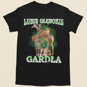 Śmieszna koszulka Bootleg memy - Lubie głębokie gardła XXL Czarny