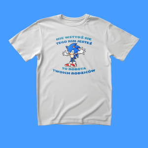 Bekowa koszulka bootleg - nie wstydź się tego kim jesteś Sonic XXL Biały