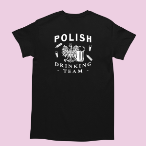 Koszulka na wieczór kawalerski - Polish drinking team XXL Czarny