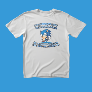Bekowa koszulka bootleg - Posprzątałem tak dokładnie Sonic XXL Biały