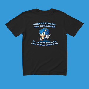 Bekowa koszulka bootleg - Posprzątałem tak dokładnie Sonic XXL Czarny