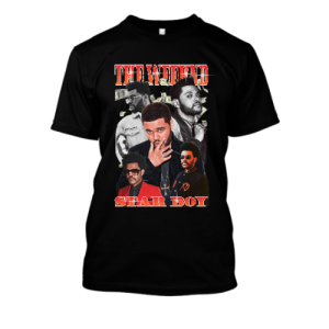 koszulka merch bootleg rap - the weeknd XXL Czarny