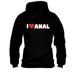 Bluza bekowa na prezent - i Love anal XXL Czarny