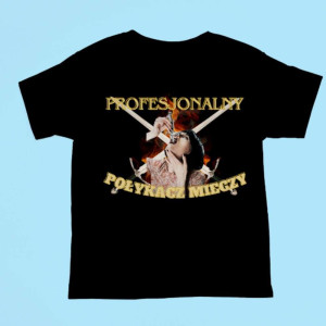 Śmieszna koszulka memy - Profesjonalny połykacz mieczy XXL Czarny