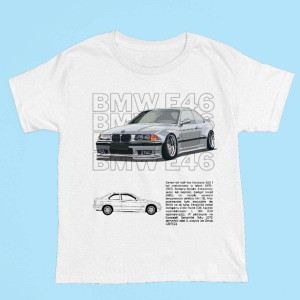 koszulka bootleg BMW e 46 - prezent XXL Biały Przód