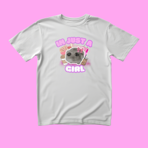 śmieszna Koszulka vintage - im just a girl XL Biały