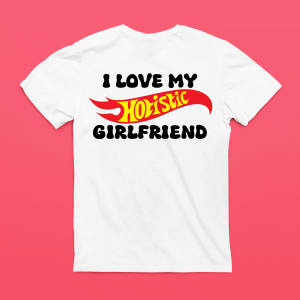 Koszulka na prezent dzień chłopaka - Hotistic Girlfriend - M - Biały