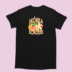 śmieszna koszulka bootleg - Skórka schodzi XXL Czarny