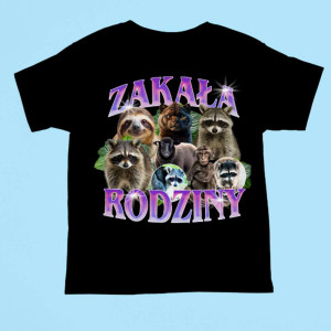 śmieszna koszulka bootleg  - Zakała Rodziny prezent XXL Czarny
