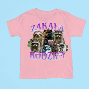 śmieszna koszulka bootleg  - Zakała Rodziny prezent XXL Różowy