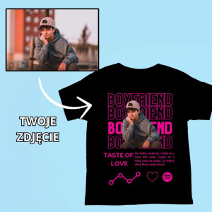Koszulka bootleg glitch - Boyfriend Dzień chłopaka - XL - Przód