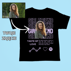Koszulka bootleg glitch - Girlfriend Dzień chłopaka - L - Przód