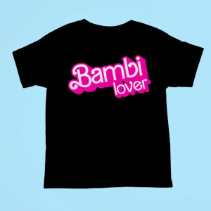 Koszulka śmieszna prezent - i Love Bambi Lover XXL Czarny