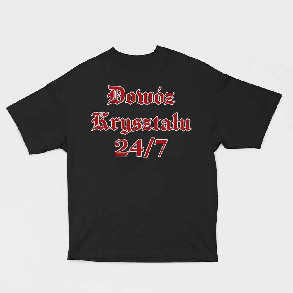 Bekowa oversize Koszulka - Dowóz kryształu 24/7 XXL Czarny