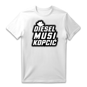 Koszulka moto - Diesel musi kopcic XXL Biały