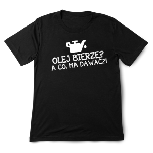 Koszulka moto - Olej bierze? XXL Czarny
