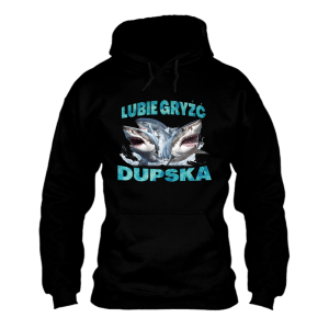 Śmieszna Bluza na prezent - Lubię Gryźć Rekin XXL Czarny