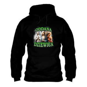 Śmieszna Bluza na prezent - Oddana Dziewica XXL Czarny