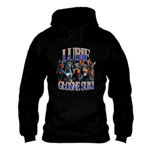Śmieszna Bluza na prezent - Lubię Głośne Suki Doberman 3XL Czarny