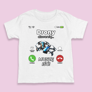 Śmieszna koszulka na urodziny - Drony dzwonią XXL Biały