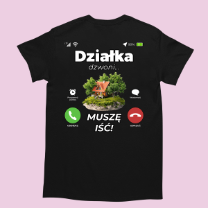 Śmieszna koszulka na urodziny - Działka dzwoni M Czarny