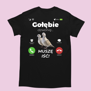 Śmieszna koszulka na urodziny - Gołębie dzwonią XXL Czarny