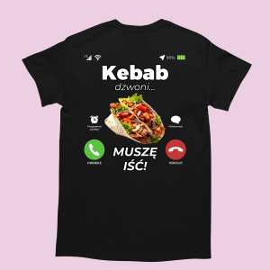 Śmieszna koszulka na urodziny - Kebab dzwoni XXL Czarny
