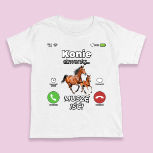 Śmieszna koszulka na urodziny - Konie dzwonią XXL Biały